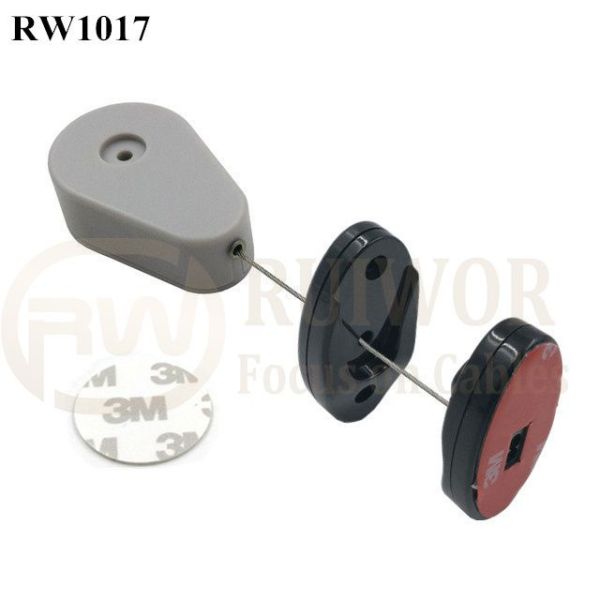 RW1017 Drop-Shaped Retractable Security Tether Plus Magnetic Clasps Cable Hoder For Mobile Phone Retail Display