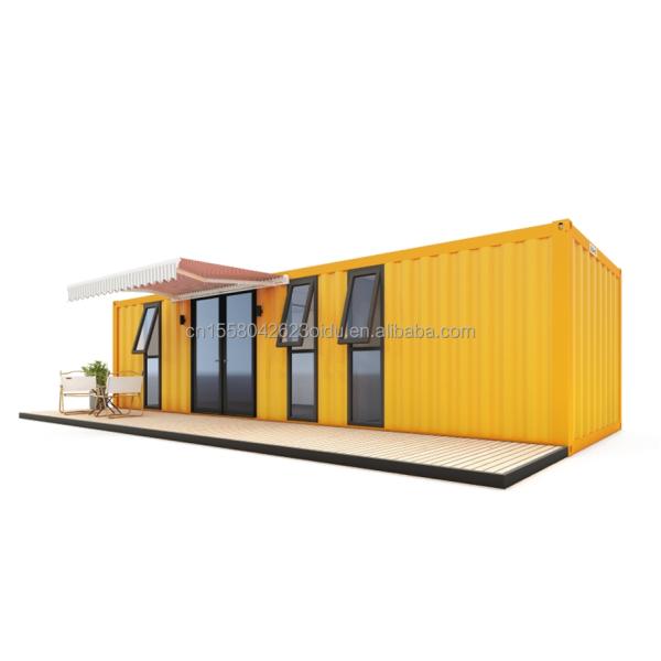 Tubos cuadrados de acero galvanizado estructura principal exterior Modular de acero modular expandible 20 pies / 40 pies portable Casa de contenedores
