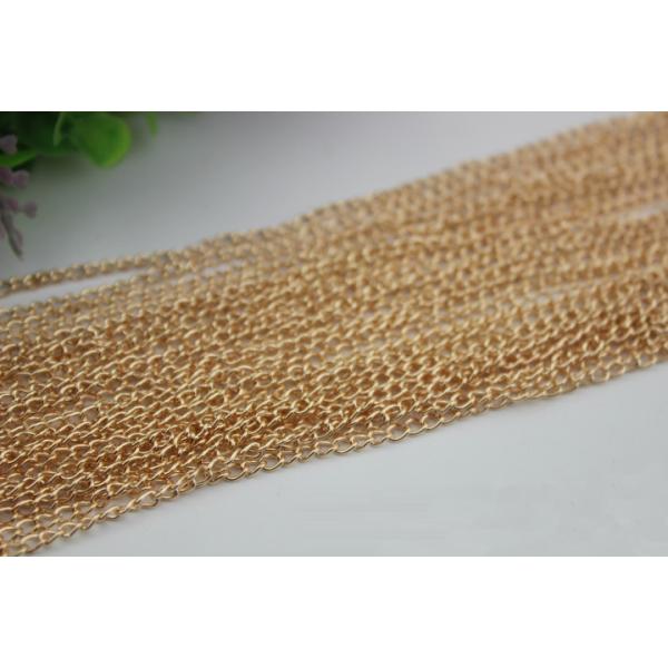 Cheap small 3 mm width iron gold decorative bag accessories metal shoulder chains for handbags