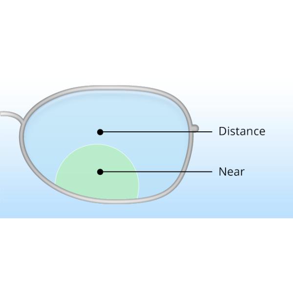 Round Top Bifocal Spectacle Lens Blanks , CR39 1.499 Uncoated Optical Lens Blanks