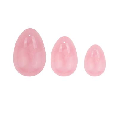 Oeufs Rose Quartz de Crystal Vaginal Yoni Yoga Egg Pink Yoni de pierre gemme du diamètre 45mm