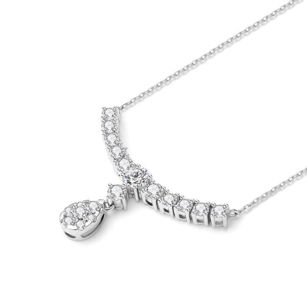 Luxury Design 18k Gold Lab-Grown Diamond Pendant Beautiful Pendant White Diamond jewelry for party