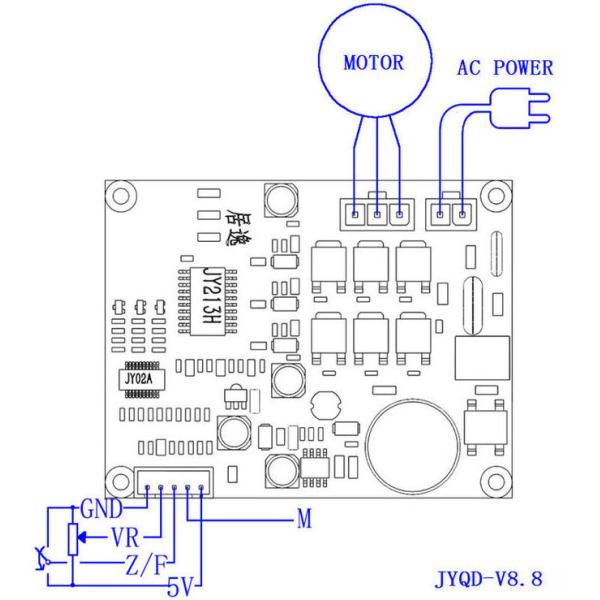 JYQD-V8.8 высоковольтный 110VAC/22VAC водитель мотора входного сигнала BLDC