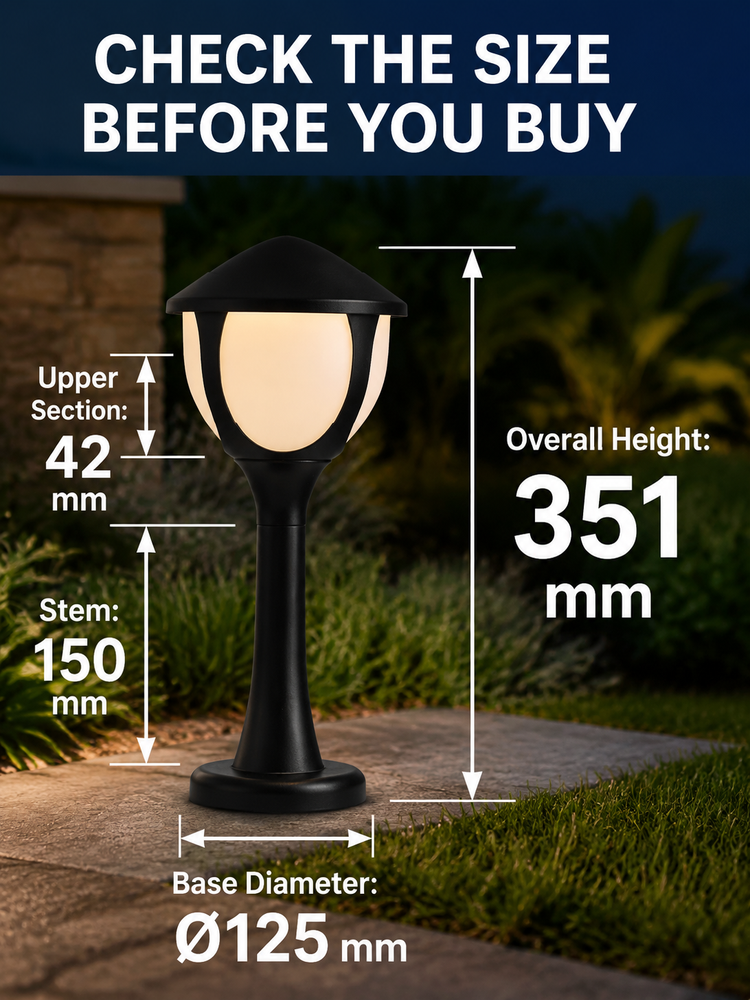 Outdoor LED Garden Lights 12W IP65 Garden Post Lamp CCT 2700K-6500K for Landscape Lighting