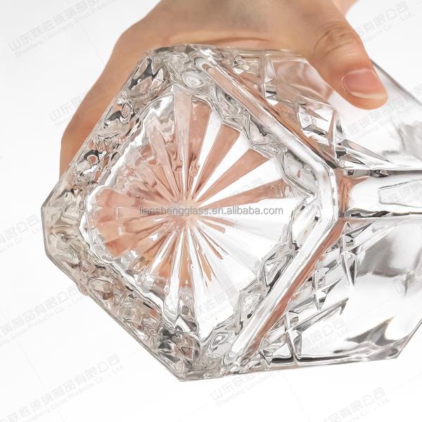 Healthy Glass Decal Square Bottle For Design Grade Crystal Glass Vodka