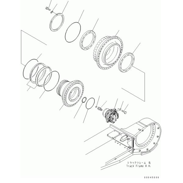 21N-60-34100 21N-27-00130 Travel Motor Motor Final Drive Assembly For Komatsu PC1250-7 PC1250-8