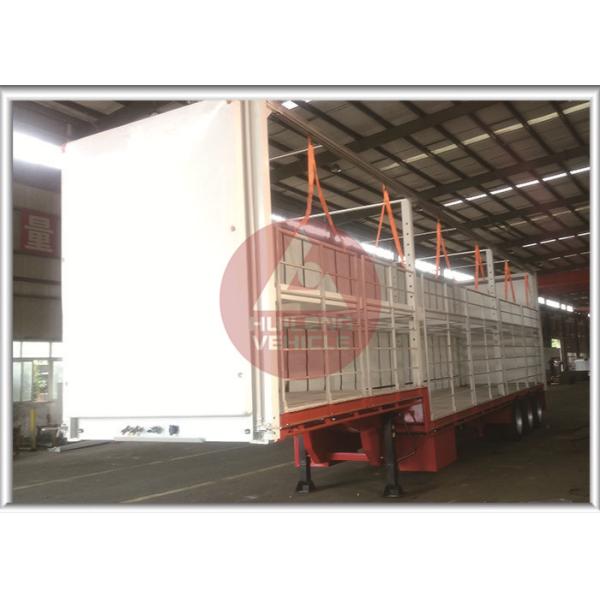 13 Ton  PVC Cover Curtain Side Trailer Simple Operation With Air Guide Sleeve