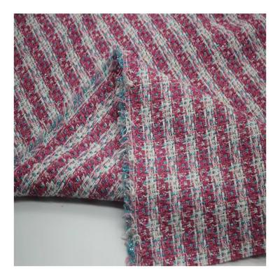 New Design Cheap 100 Polyester Tweed Embroidery Fabric for  Winter Women's Coat Clothing