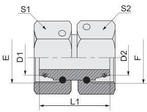 Гидравлический адаптер прямой трубы с вращающимся гайком 3c-W 3D-W