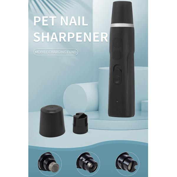 Cargador eléctrico de uñas para perros con USB negro Cortador eléctrico de uñas para mascotas