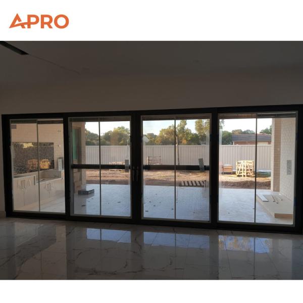 Double Glazing Modern Glass Sliding Doors In Aluminium Weatherproof 2.1m