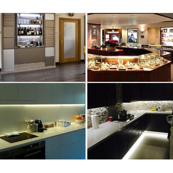 50 Lumen / Leds Rigid LED Strip Lights Dc24v Aluminum Profile With Button Controller