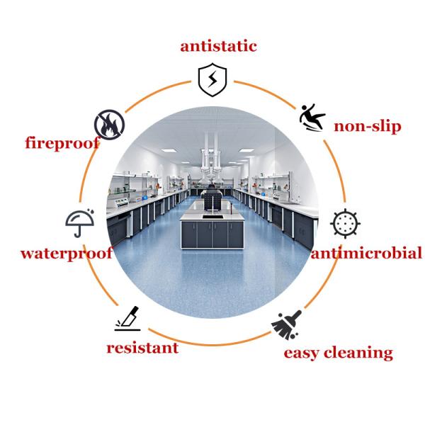 Huaao Sterile PVC Flooring Non-Porous & Seamless Critical for Pharma Labs and ISO Class 5-8 Cleanrooms