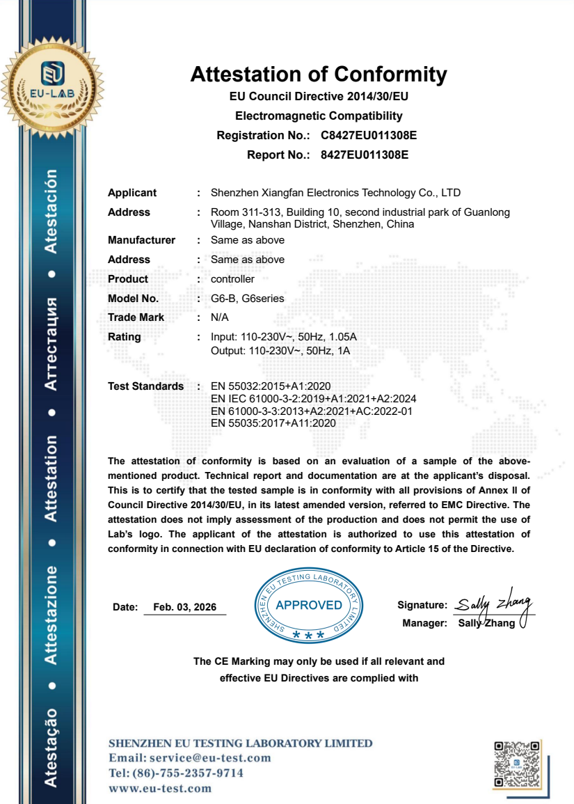 Shenzhen Xiangfan Electronics Technology Co., Ltd. Certifications