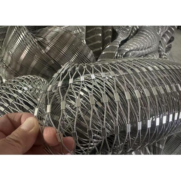 1.5mm AISI 304 or 316 Stainless Steel Cable Mesh with 30mm Mesh Size for Zoo Aviary Safety Fencing