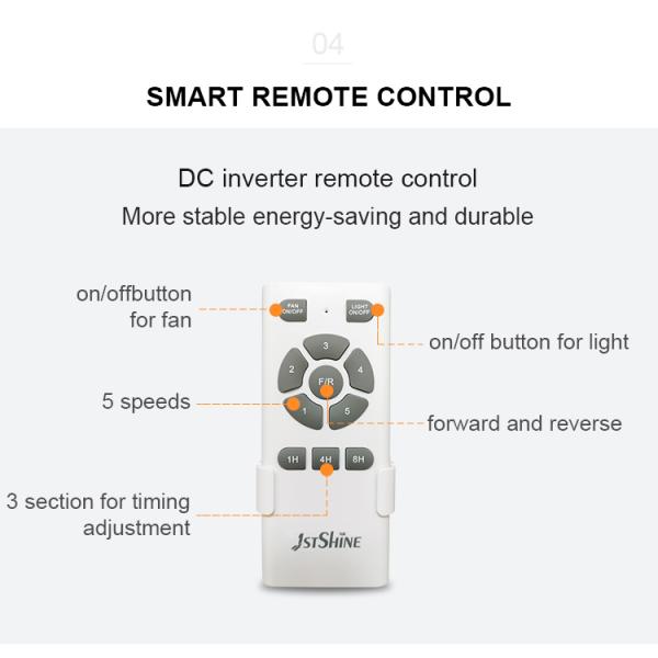 Ventilador de arrefecimento de ar 52 polegadas Ventilador de teto de plástico à prova d'água exterior com 3 lâminas rotativas
