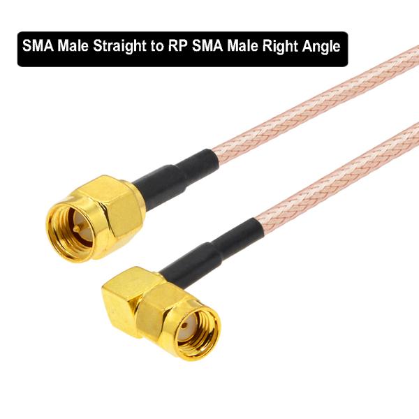 Right Angle SMA Male TO Female Cable RF Antenna Extension RG316 Coaxial Cable