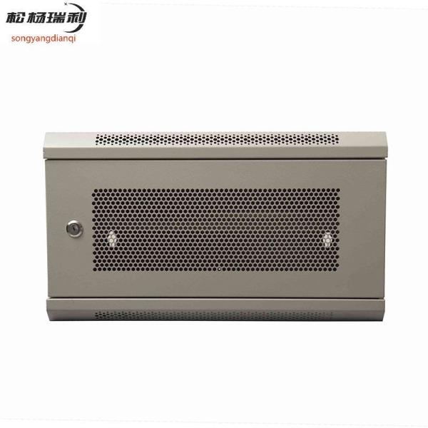 IP20 Protection Level 4U Network Wall Mount Cabinet Enclosure with Locking Glass Door