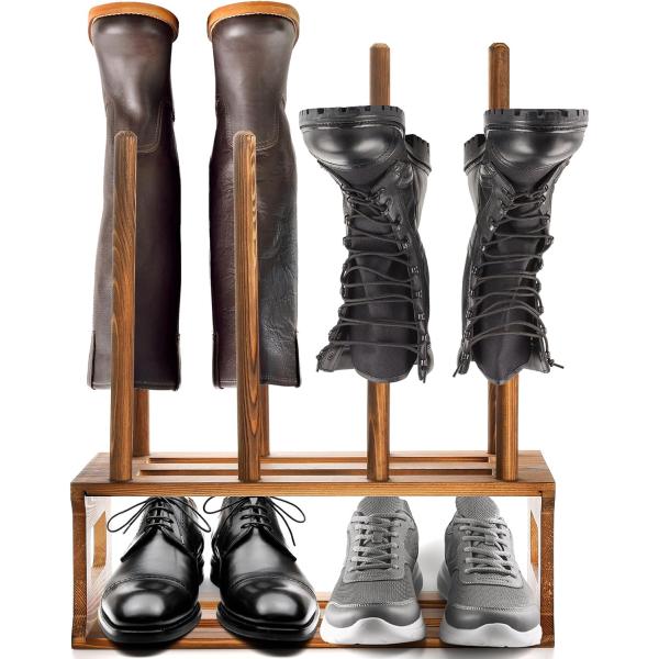 Rustic Wood Boot Rack Organizer Colour As your request for Entryway Shoe Storage