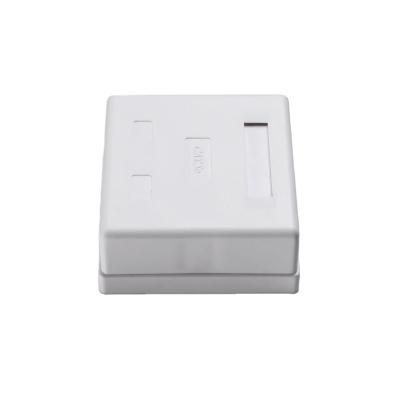 Caixa de montagem de superfície para UTP não blindada Cat5e Cat6 1/2/4 Portos de parede Keystone Jack resistente