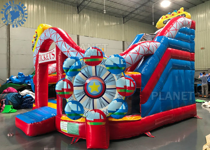 Взрослый раздувной дом комбинированное Funcity прыжка спортивной площадки отскакивает круглый скача дом прыжка Moonwalk полосы препятствий дома