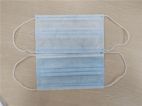 Anti Bacterial 3 Ply Non Woven Face Mask 50 PCS Fluid Resistant Odorless