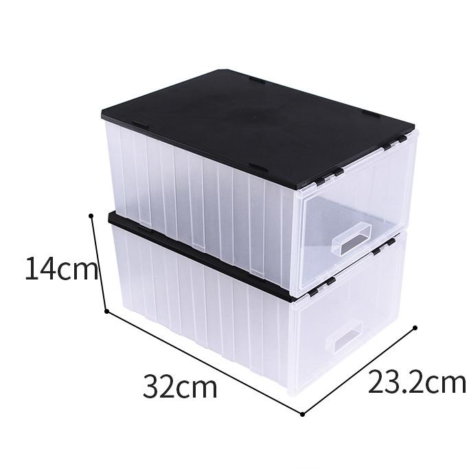 Transparent Dustproof Plastic Folding Shoe Rack Thickened Fabric Storage Box Drawer Type Sorting Device PP Fabric Shoe Cabinet