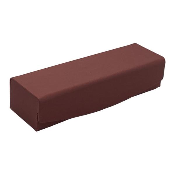 Caisse en cuir faite main de luxe en verre de lecture en métal