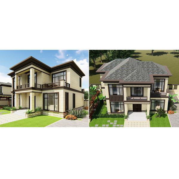 EU Prefabricated house Light Steel Framing 2-Storey Villa House For Living