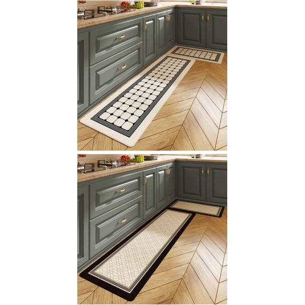 Interlocking Bathroom and Kitchen Floor Mats with Waterproof Polyester Fiber Material