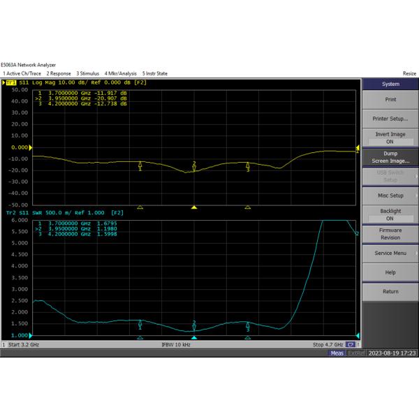 Antenna de panel de UWB al aire libre Antenna 3700-4200MHz 14dBi N Conector 186x186x28mm