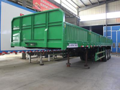 Steel / Aluminum Fence Cargo Semi Trailer With FUWA/BPW Axles For Bulk Cargo Transport