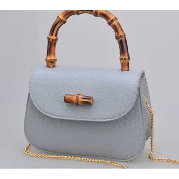 European and American fashion female summer new bamboo bag embossed PU chain shoulder diagonal package