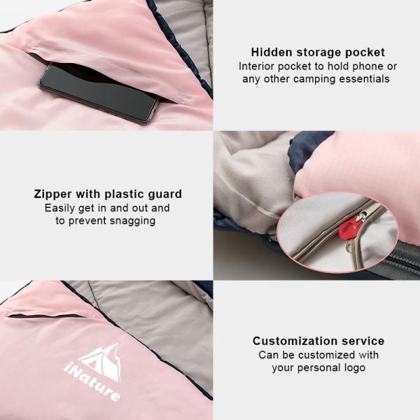 Extra Wide Envelope Style Winter Sleeping Bags Sleeping Bag Pad With Pillow