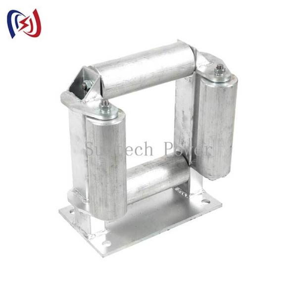 Framed Cable Roller Pulley with 180mm Max Cable Diameter, 20KN Rated Load, and Durable Frame Structure for Heavy Cable Pulling