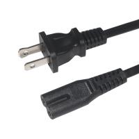 18AWG NEMA 1-15P a C7 US 2 cordão de alimentação de ponta