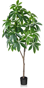 Artificial Golden Dieffenbachia Plant 43 Inch Tall Fake Tropical Lifelike Tree in Pot Silk Faux Dark Green Plant