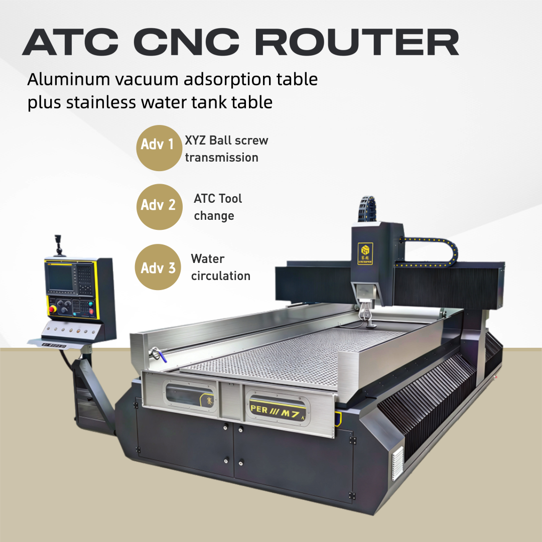 Professional ATC CNC Router High Speed Aluminum Cutting Precision Engraving