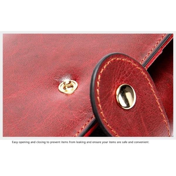 Cartera de cuero auténtica personalizada del clip triple del dinero de las mujeres RFID