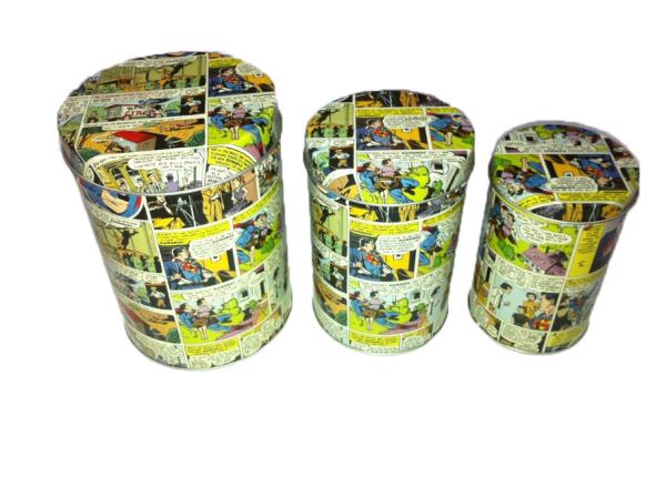 Latas de lata relativas à promoção do folha-de-flandres