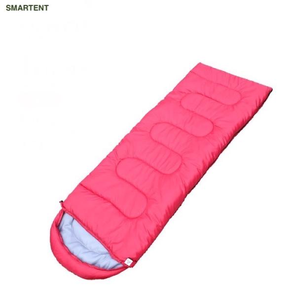 Customized 210*75CM Blue Waterproof 190T Polyester Outdoor Mountain Sleeping Bags For Cold Weather
