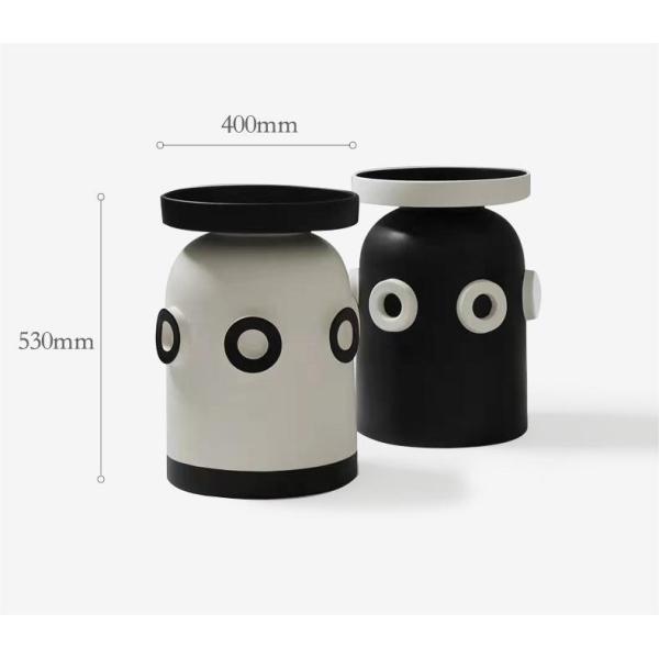 Modern Creative Fiberglass Hotel Side Table High Value Home Coffee Sofa Table Matte Surface