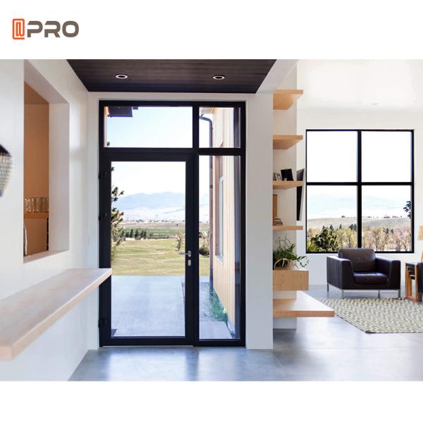 Commercial Casement Aluminium Hinged Doors Patio Glass Swing Door