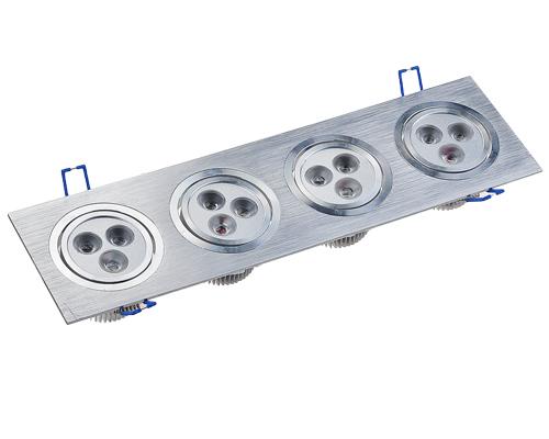 12pcs 1W Aluminum, zinc metal alloy led ceiling light fixture 45° Beam Angle for bathroom