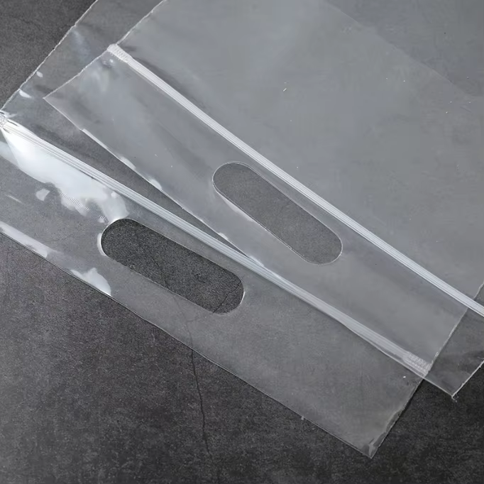 Transparent Hand Ziplock Bag Frosted PE Disposable Shoes & Clothing Storage Bag