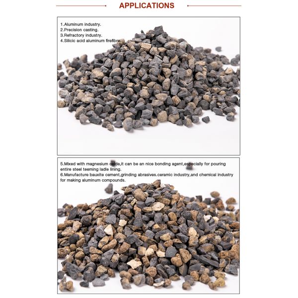 Castable Refractory Bauxite High Alumina Content Low Iron Refractory Raw Material