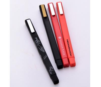 advertising square  frosted logo brand company pen, corperate name brand plastic ball pen