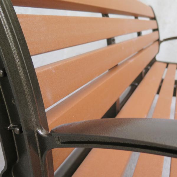 Plastic Coated 1500*500*750mm Outdoor Wood Slat Bench