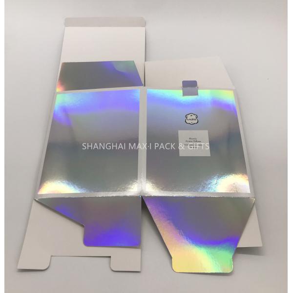 Small Folding Cardboard Gift Boxes , Foil Holographic Gift Box Advertising Paper Packaging