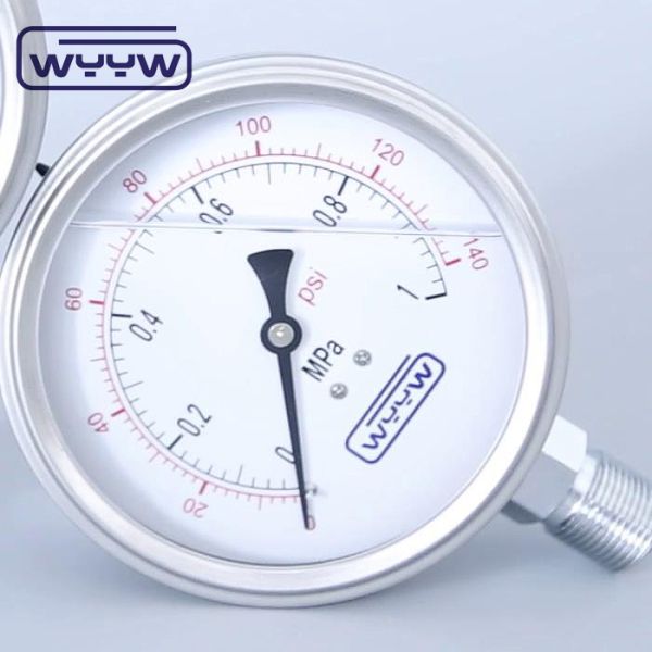 2 Inch Dial Size High Pressure Meter with 304 Stainless Steel Case - Industrial Pressure Gauge Manometer
